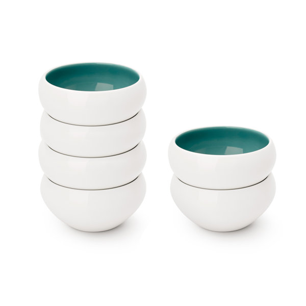 Lazuro Porcelain Ramekins for Creme Brulee, Souffle. Custard Cups for Baking and Dipping 8oz
